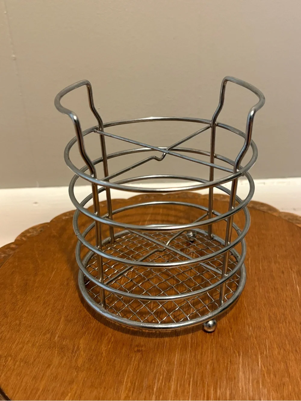 Silver Wire Utensil Holder